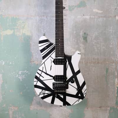 EVH Wolfgang Special Striped with Ebony Fretboard 2024 - Present - Satin White/Black Stripes image 1