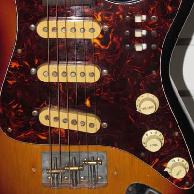 60's TEISCO ENCORE 3 PICKUP ELECTRIC STRAT STYLE 3 SWITCH GUITAR MADE IN JAPAN image 3