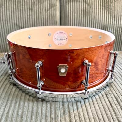 Ludwig Classic Maple Exotic Bubinga 14x5 Snare — Tube Lugs, Die-Cast Hoops, P86 image 4