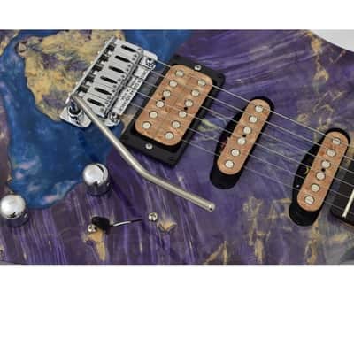 Schecter CET Custom USA Masterwork Guitar with Buckeye Burl Stabilized Top image 6