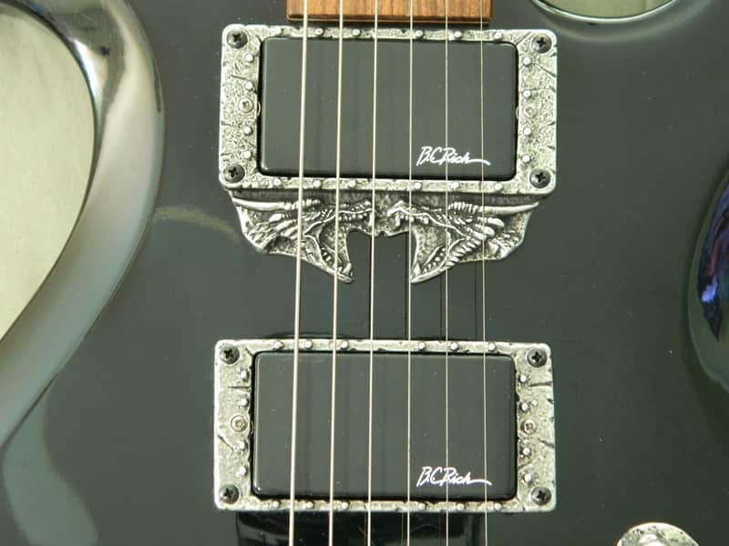 Dragon humbucker pickup rings for bc rich warlock guitar solid metal made in USA by hand surrounds image 1