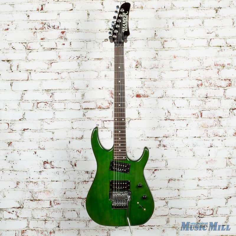 90's Hamer Slammer Series Super Strat/Diablo Electric Guitar Green