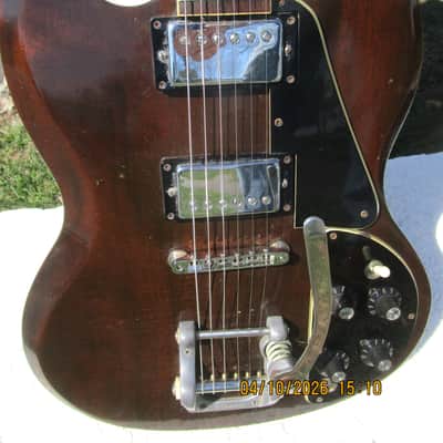 Gibson SG Deluxe Guitar, 1971, Walnut Finish, Bigsby, Grovers, Case image 4