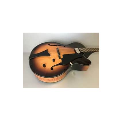 Hofner BlueTone Super Luxe Archtop Jazz Guitar with Hard Case HCT-SL-SB-0 Antique Brown Sunburst image 2