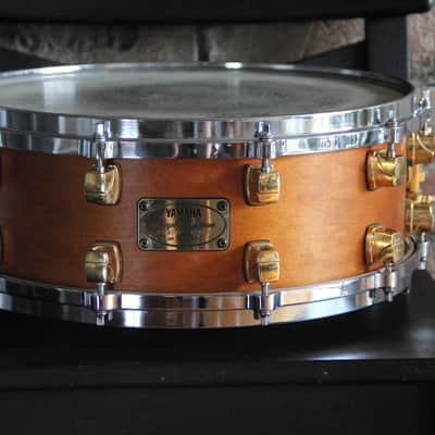 Yamaha Maple Custom - natural vintage 5.5x14" snare drum image 1