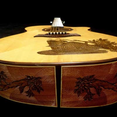 Blueberry Handmade Acoustic Guitar Jumbo Size - Alaskan Spruce and Mahogany - Built to Order image 6