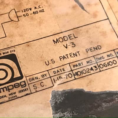 Ultra Rare 1970 Ampeg V3 Guitar Head [Modified for 6550s] image 10