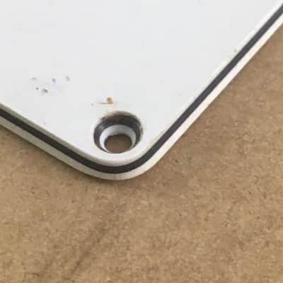 Fender Squier Vintage Relic White Guitar Bridge Tremolo Back Plate Cover Modern Strat image 2