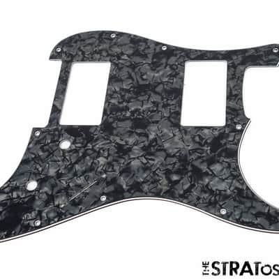 * NEW Black Pearloid HH Stratocaster PICKGUARD for Fender Strat 3 Ply Standard image 2