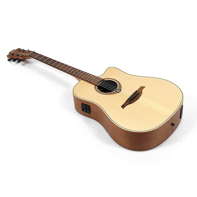 Lag Guitars Tramontane T170DCE Dreadnought Acoustic-Electric Guitar Regular Satin Natural image 1