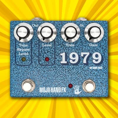 "Baja Blue" SPECIAL EDITION "1979" FUZZ by Mojo Hand FX! - 70s Style Op-Amp Fuzz w/ Tone Bypass - Silver Knob Version! **FREE SHIPPING!** image 1