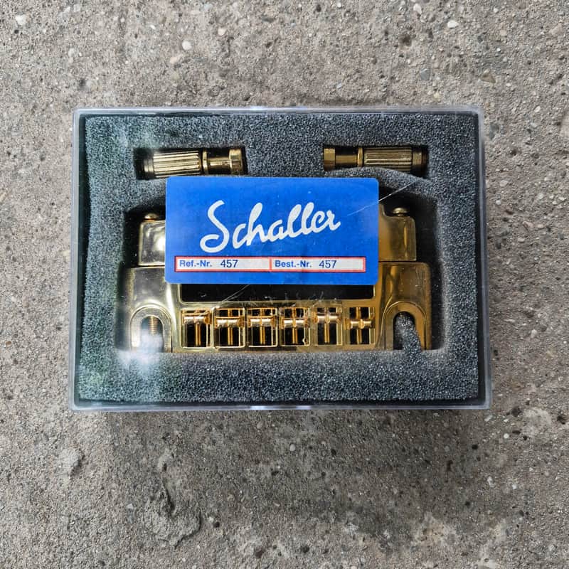 Schaller 457 bridge with fine-tuners gold, Iommi, 456, 458 image 1