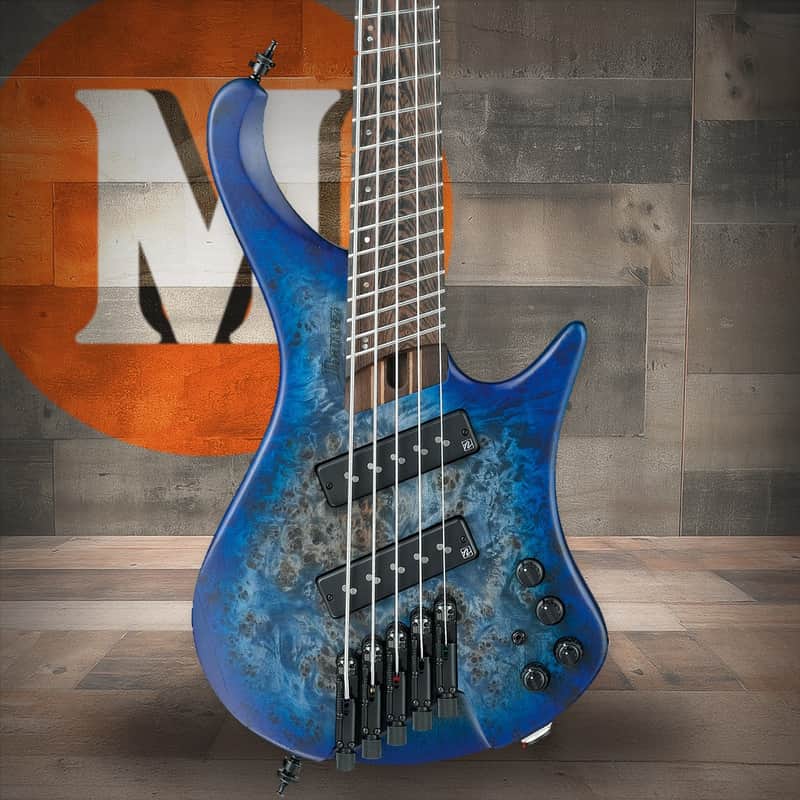 Ibanez EHB Ergonomic Headless Bass 5 String w/Bag Multi scale - Pacific Blue Burst Flat (EHB1505MSPLF) image 1