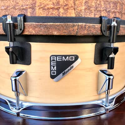 Remo Mondo Snare Drum Natural 14" x 7,5" RARE Acousticon image 9