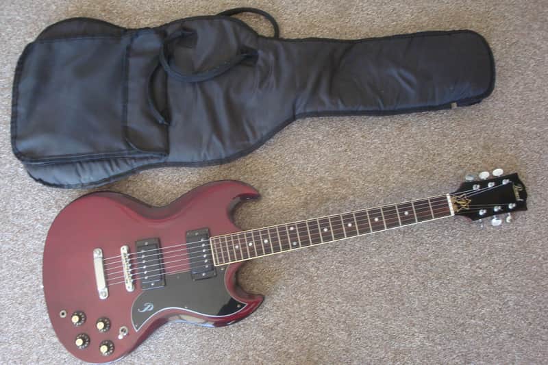 Pearl SG style guitar 1970's Cherry Red Made in Japan | Reverb