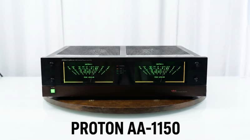 🎶✨ Proton AA-1150 Stereo Power Amplifier — Serviced, Cleaned, Large Dual Green dB Output Meters, Power Envelope Design, Bench Tested