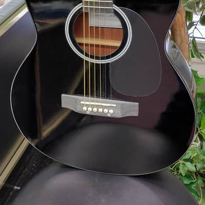 Denver DF44S-BLK Folk Full-Size Acoustic Guitar - Black Gloss image 2