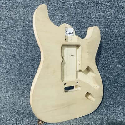 Unfinished Strat Style Guitar Body with 2 Point Bridge Mount image 2