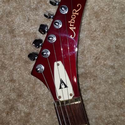 Arbor “Flex” model guitar from the “Flash Series” Vintage 1983-1985 Deep Ruby Red (RARE) image 3