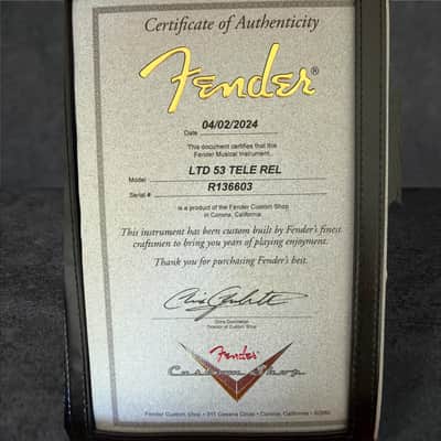 2024 Fender Custom Shop Limited Edition ’53 Telecaster Relic – Antique White image 21