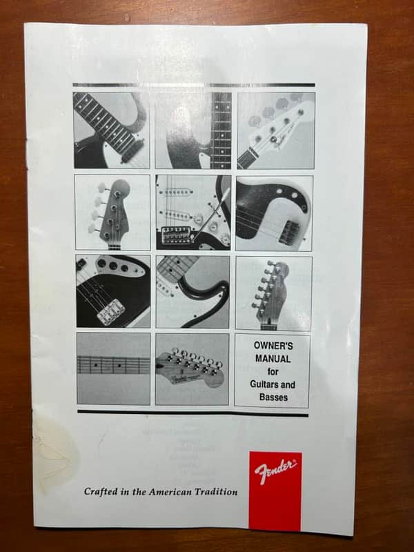 1992 Fender Instruction Manual - All American guitars and basses image 1