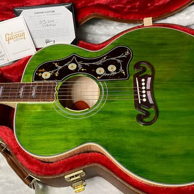 NEW ! Gibson SJ-200 Standard - Custom Shop - Dealer Select - Super RARE - Green Top - Authorized Dealer - AAAAA Flamed Natural Maple Back & Sides - G07203 image 24