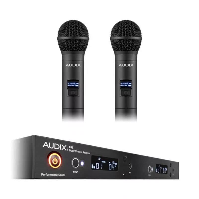 Audix AP42OM2R42 | Two Channel RX with Two H60/OM2 Handheld TXs, A Band.