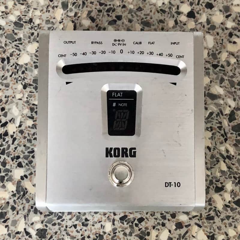 Korg DT-10 Chromatic Pedal Tuner 2000s - Silver image 1
