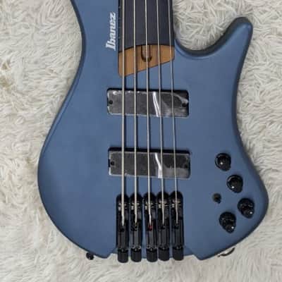 Ibanez EHB1005FAOM Headless Fretless 5-String Bass - Arctic Ocean Matte Finish image 1