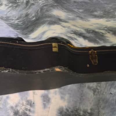 Vintage RARE 1959 1960 Gibson Black Gold Ess and Ess J45 J50 Hard Shell Guitar Case image 4