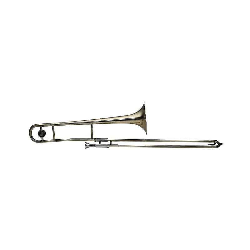 Stagg WS-TB225 Brass Body Bb Tenor Slide Trombone w/Soft Case & Mouthpiece 12C Silver Plated image 1