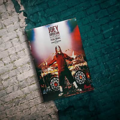 PEARL DRUMS SLIPKNOT JOEY JORDISON POSTER INSANELY RARE LIMITED EDITION DRUM CYMBAL CASE CANDY DRUM CYMBALS FREE SHIPPING! image 2