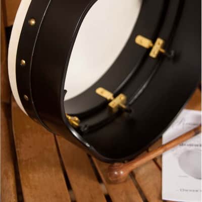 Roosebeck BTDP14B Tunable Ply Bodhran 14 By 5 -Inch with Tipper - Black image 2