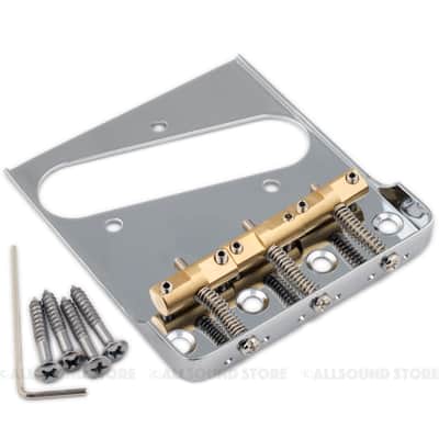 Telecaster Bridge w/ Cut-Down Sides & Wilkinson Compensated Brass Saddles Tele image 2