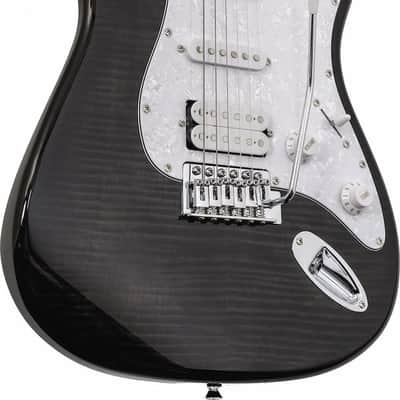 Washburn SDFTB Sonamaster Deluxe Electric Guitar. Trans Black image 6