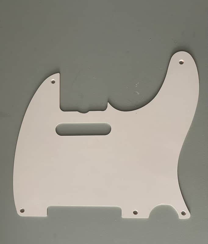 Vintage Fender Telecaster 1-Ply White 5-Hole Pickguard (1954–1959) image 1