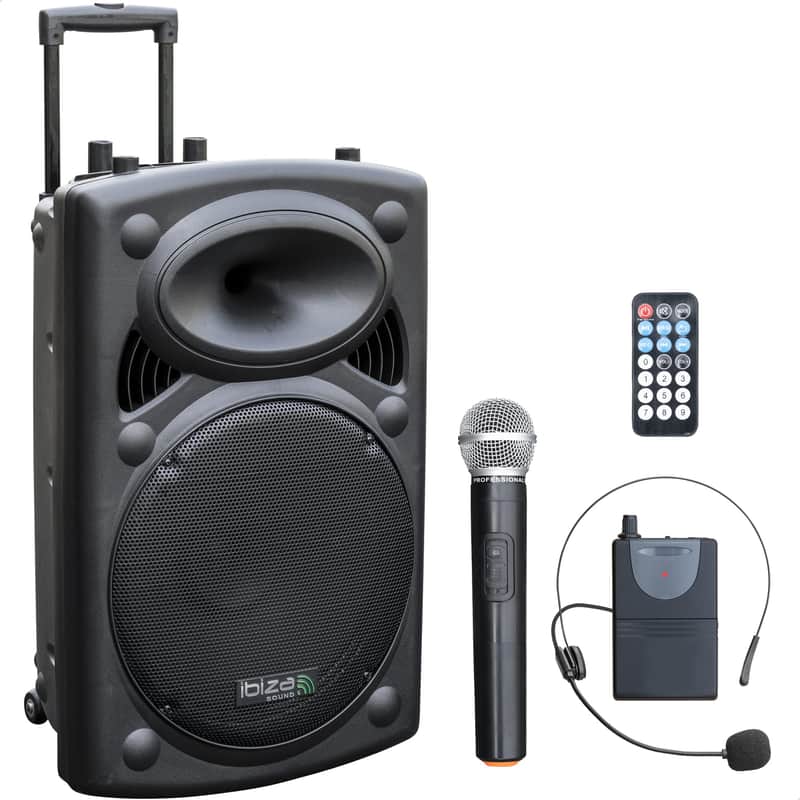 Ibiza Sound PORT15VHF-BT Portable PA Speaker System image 1