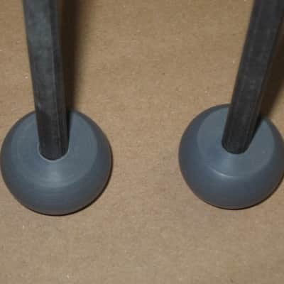 new old stock Gambal GPXH1 (UG13GPXH1) Glockenspiel, Bells, Xylophone Percussive Keyboard MALLETS, 1 & 1/4 inches Gray Very Hard Nylon Flat Ball Heads with Black Synthetic Shafts, with original packaging, from 1990s - early 2000s image 13
