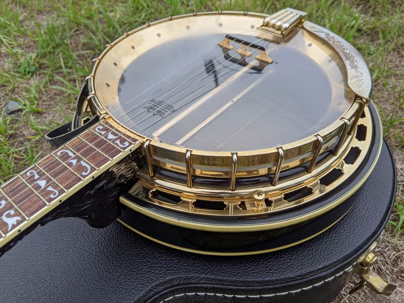 Aria SB-600 Deluxe 5 String Banjo High End Aria Gold Hardware | Reverb