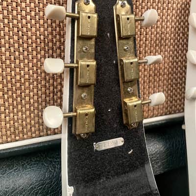 Supro/Valco Comet Double Neck 6/6-String Lap Steel 1956 white w/ supro amp image 11