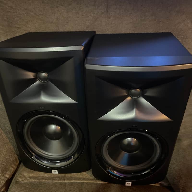 JBL LSR308 8" 2-Way Powered Studio Monitor (Pair) 2010s - Black image 1