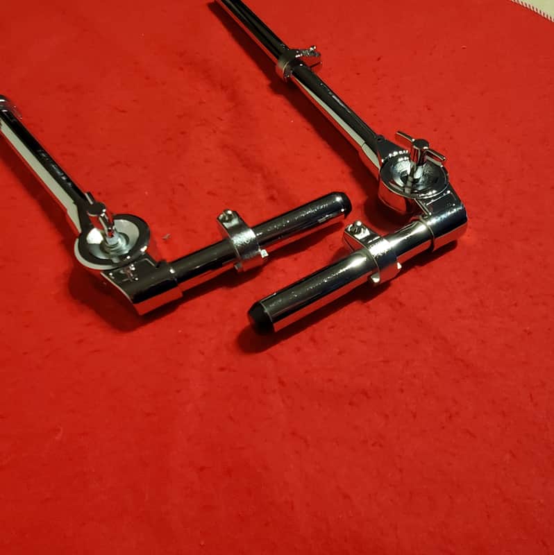 6 Piece Pearl Tom Drum Mounting Uni-Lock Arms W/ISS Rim Mounts - MINT! image 1