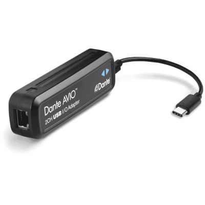 AUDINATE Dante AVIO 2-Channel USB-C I/O Adapter