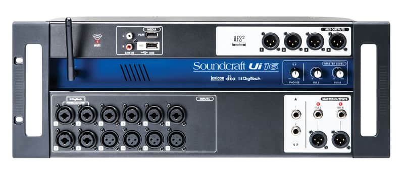 (Mint) Soundcraft UI16 16-Channel Rackmount Digital Mixer, with WiFi Router image 1