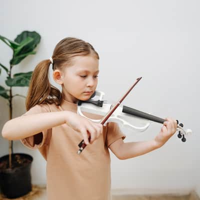🎅🎄 For Pros and Beginners! Arctic White Silent Electric Violin +Case/Bag +Headphones +Cable! image 13