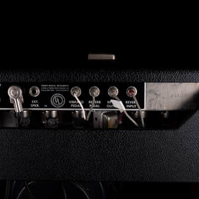 Vintage 1965 Fender Deluxe Reverb Guitar Amp With Footswtich and Cover image 11