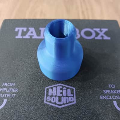 Satin Blue talk box tube adapter for 5/8" OD tube to a 1 3/8"-18 threaded driver image 2
