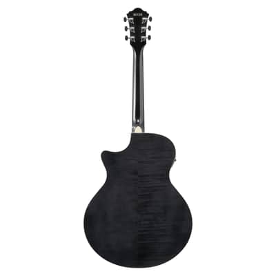 Used Ibanez AE170 Acoustic-Electric Guitar - Transparent Black High Gloss image 8