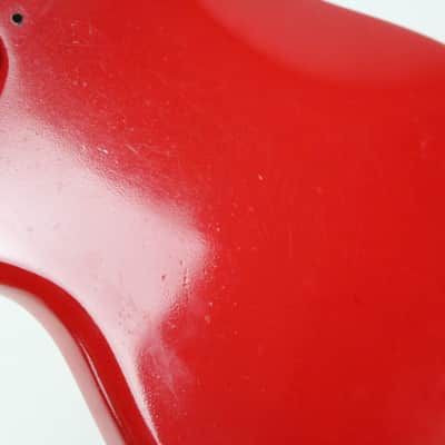 1976 Vintage Fender Precision Bass Bright Red Refinish Alder 4-Bolt BODY PBass 1970s USA image 19