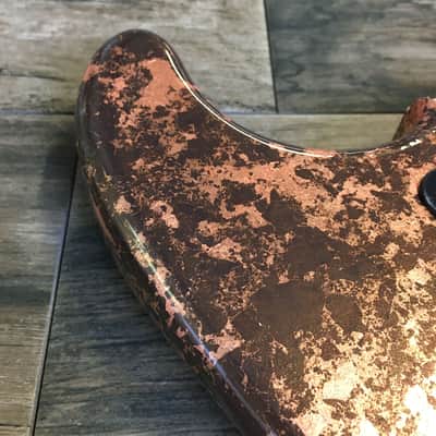 Made to Order - FRANCHIN Mercury guitar body Impressionist METALLIC LEAF (Gold/Silver/Copper/Bronze texture) Basswood Poplar Stratocaster-Strat-S-Style Made in Italy image 17